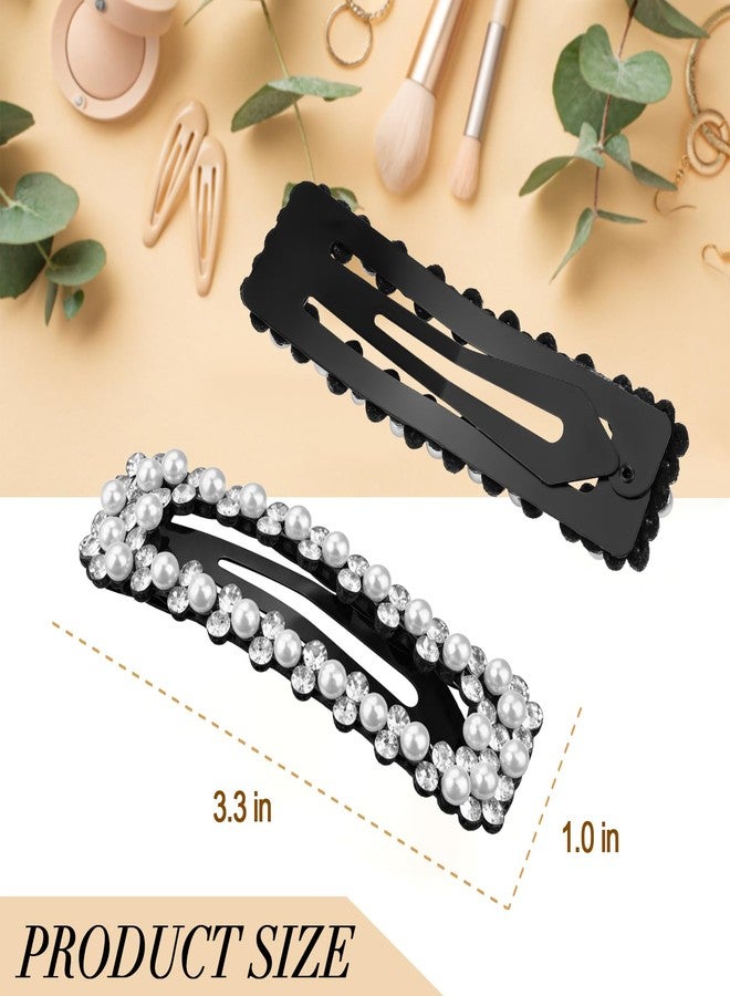Kanprincess Rhinestone and Crystal Hair Clips 2-Pack, Sparkly Barrettes & Elegant Bling Accessories for Women & Girls(Set21) - Image 2